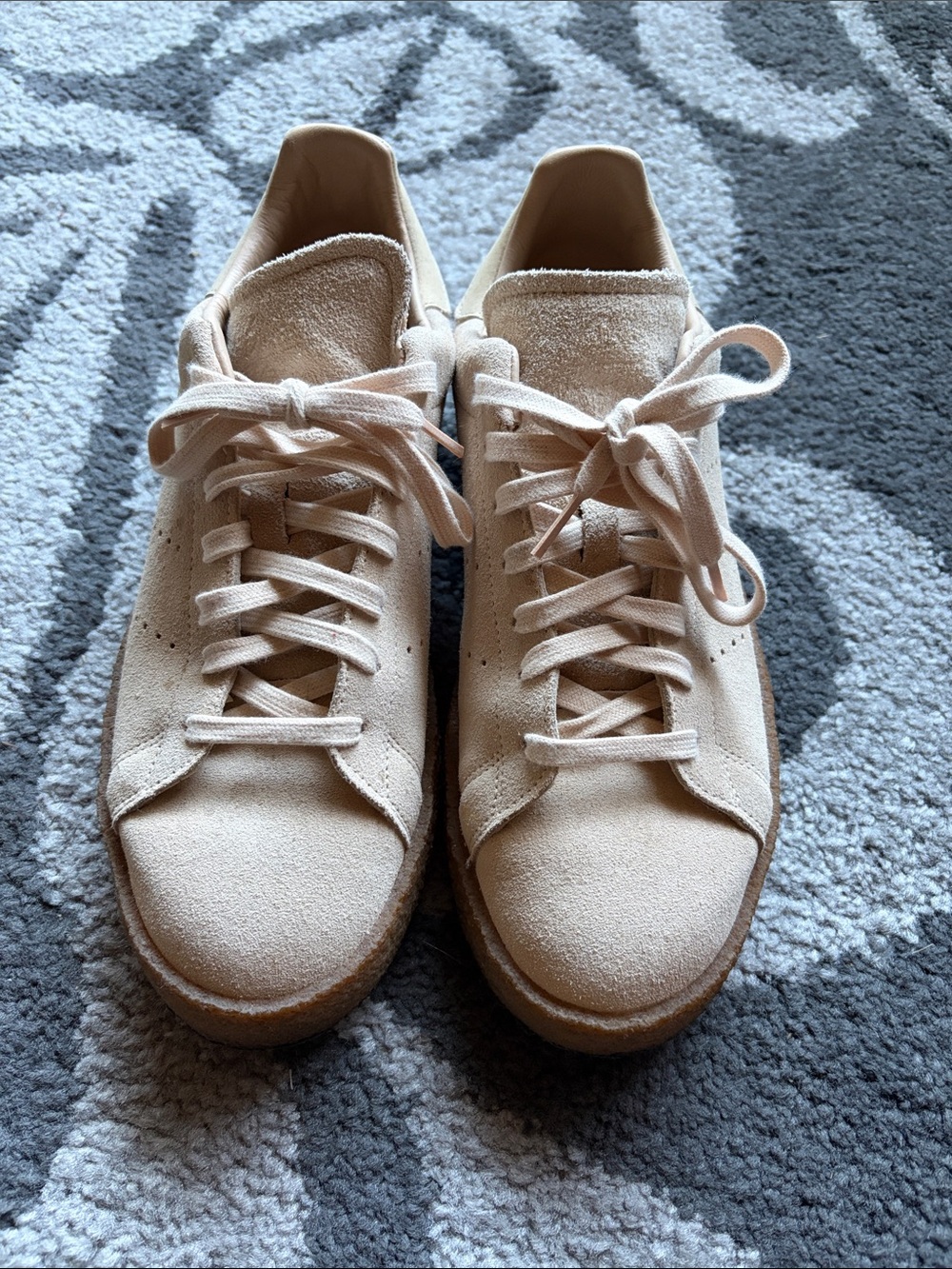 adidas Originals Stan Smith Crepe sneakers in beige with gum sole